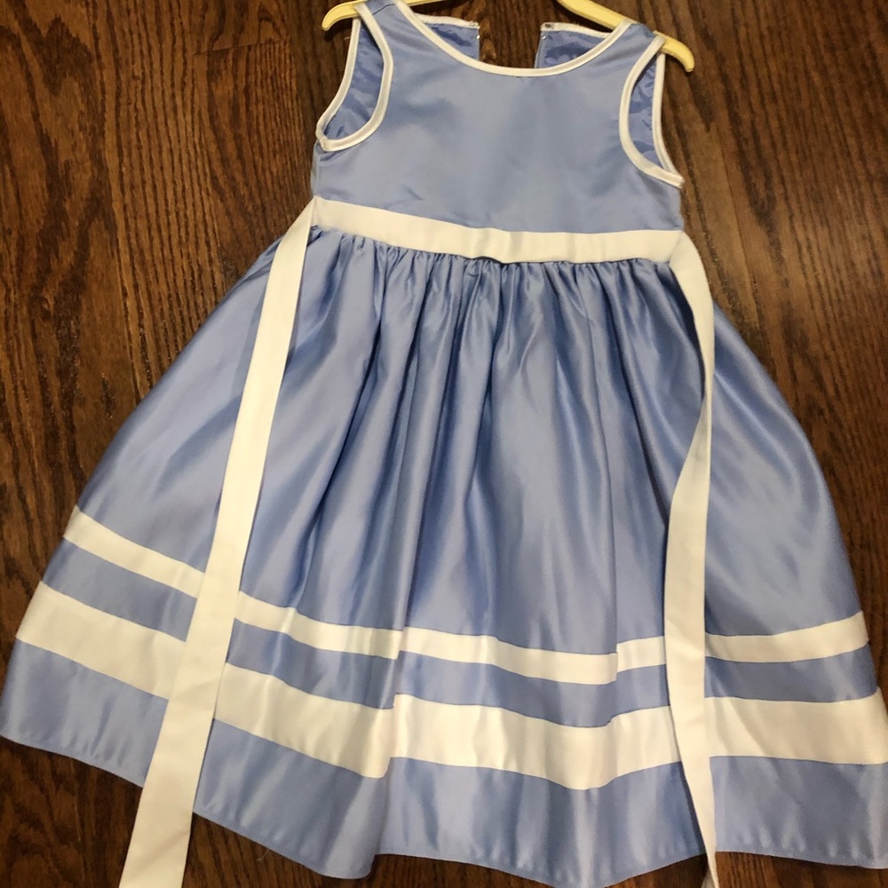Blue satin dress 3T